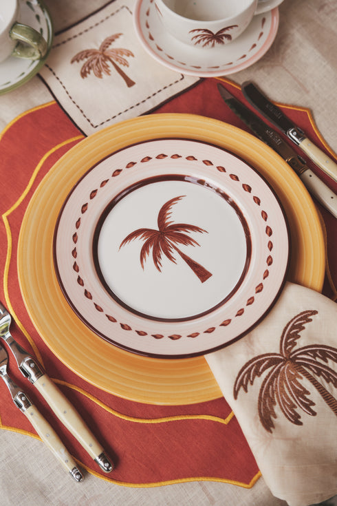 JDD Palm Salad Plate / Soft Pink